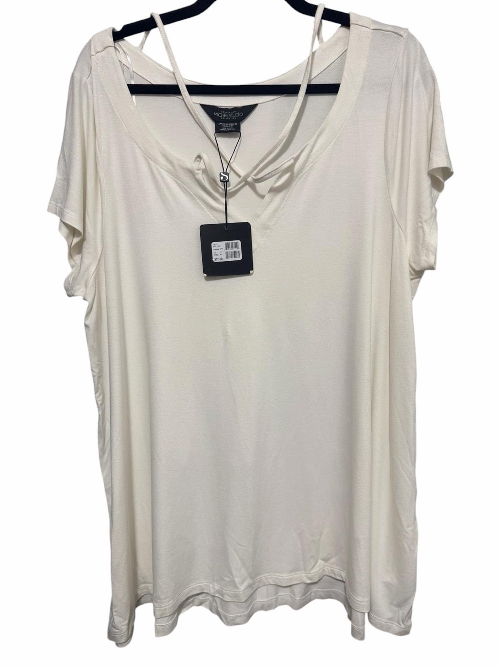 Michel Studio Short Sleeve Top Cream